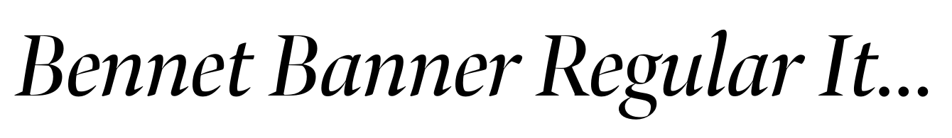 Bennet Banner Regular Italic